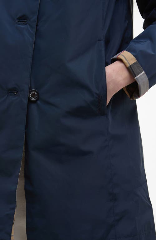 Barbour Babbity Showerproof Rain Jacket In Navy Dress Tart