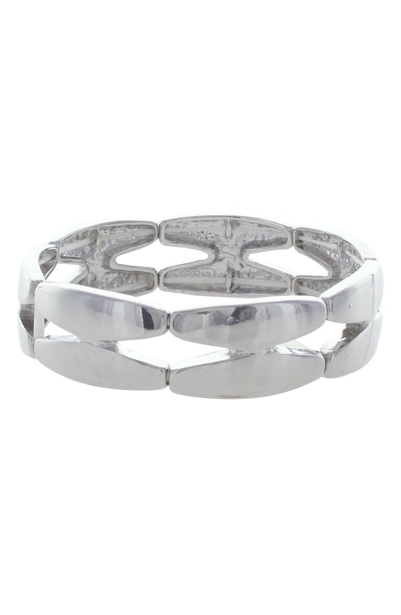 OLIVIA WELLES Geometric Link Stretch Bracelet, Main, color, 