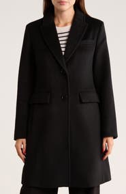Michael Kors Single Breasted Wool Blend Coat