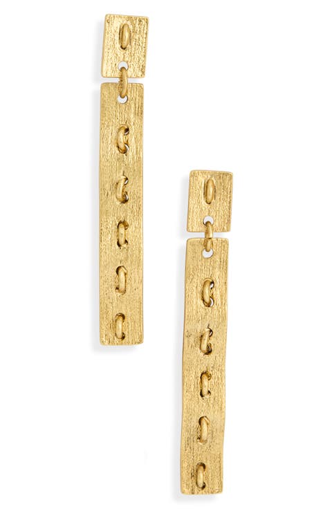 Brushed Bar Drop Earrings