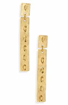 Brushed Bar Drop Earrings