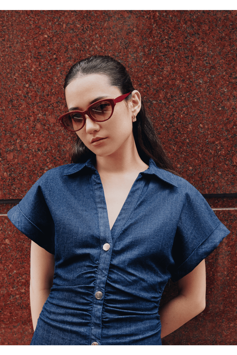Nova Polarized Sunglasses, Alternate, color, Azuki