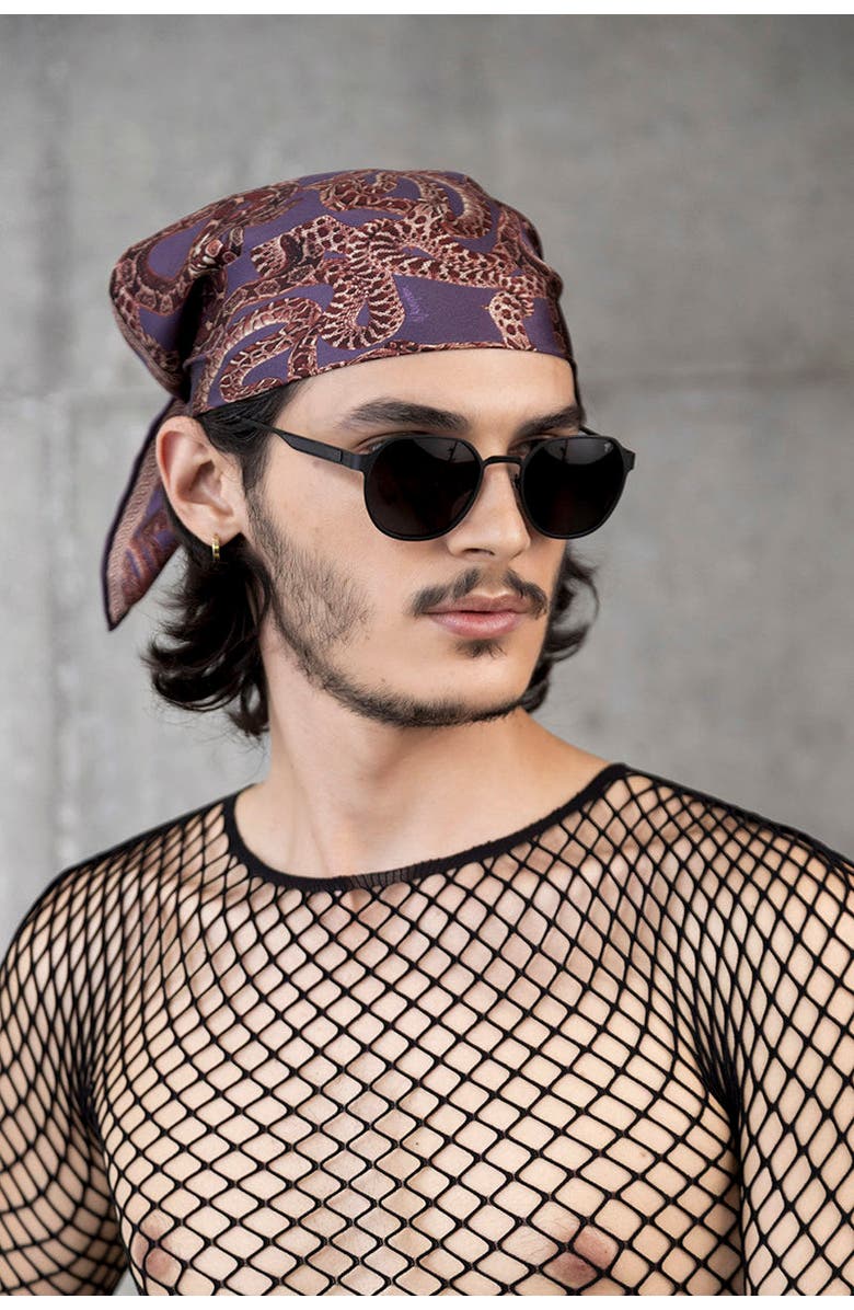 Monzlapur Silk Snake Scarf, Alternate, color, Purple X Vino