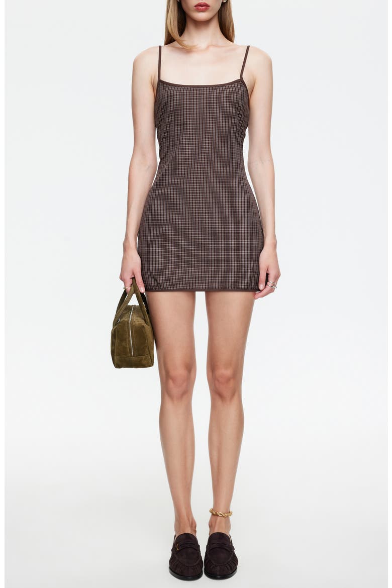 Voyage Check Minidress, Main, color, CHOCOLATE PLAID