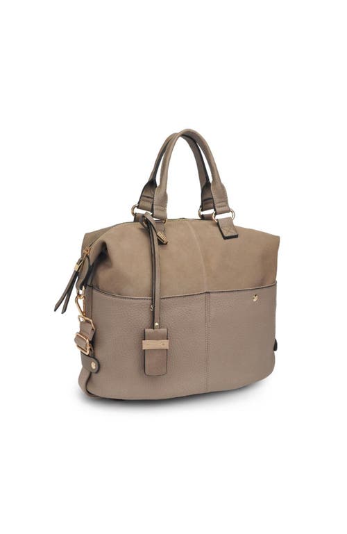 Moda Luxe London Satchel In Mushroom