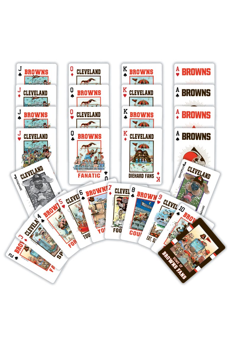 Cleveland Browns Fan Deck Playing Cards, Alternate, color, Multicolor