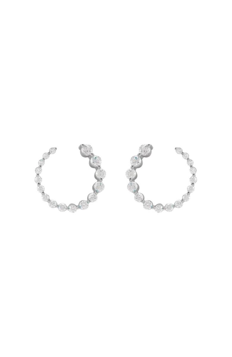 Bliss Diamond 1Ct TW Lab Grown Graduated Diamond Circle Studs Earrings 14K Gold 15mm, Alternate, color,