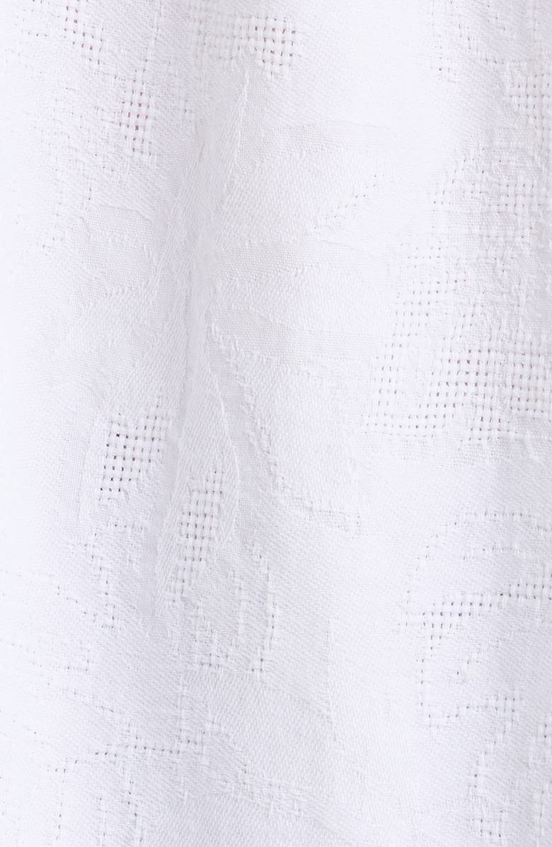 Tommy Bahama Breeze Island Short Sleeve Cotton Jacquard Button-Up Shirt, Alternate, color, White