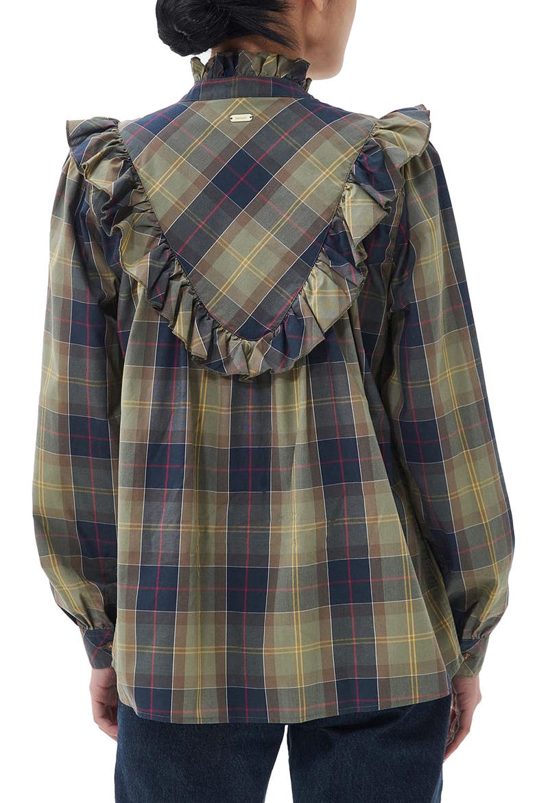 Holwick Plaid Ruffle Cotton Blouse, Alternate, color, CLASSIC TARTAN