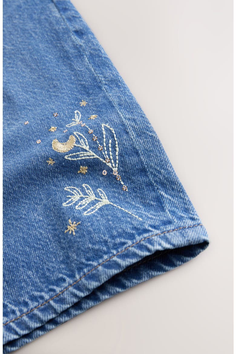 Kids' Celestial Crystal Embroidered Jeans, Alternate, color, BLUE