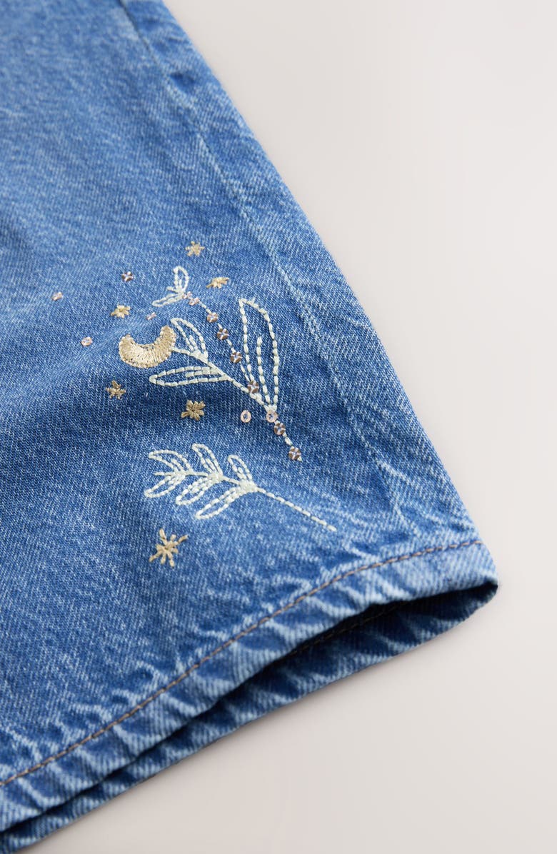 NEXT Kids' Celestial Crystal Embroidered Jeans, Alternate, color, Blue