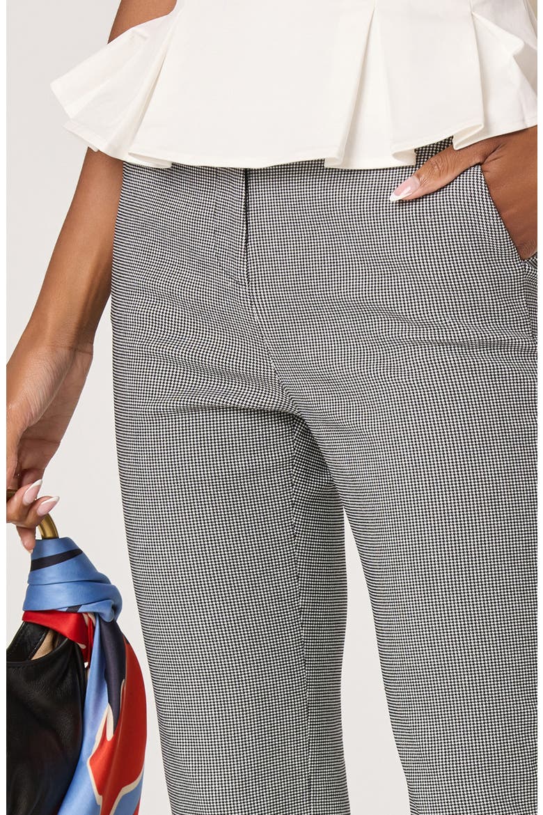 Cardin Houndstooth Capri Pants, Alternate, color, BLACK HOUNDSTOOTH