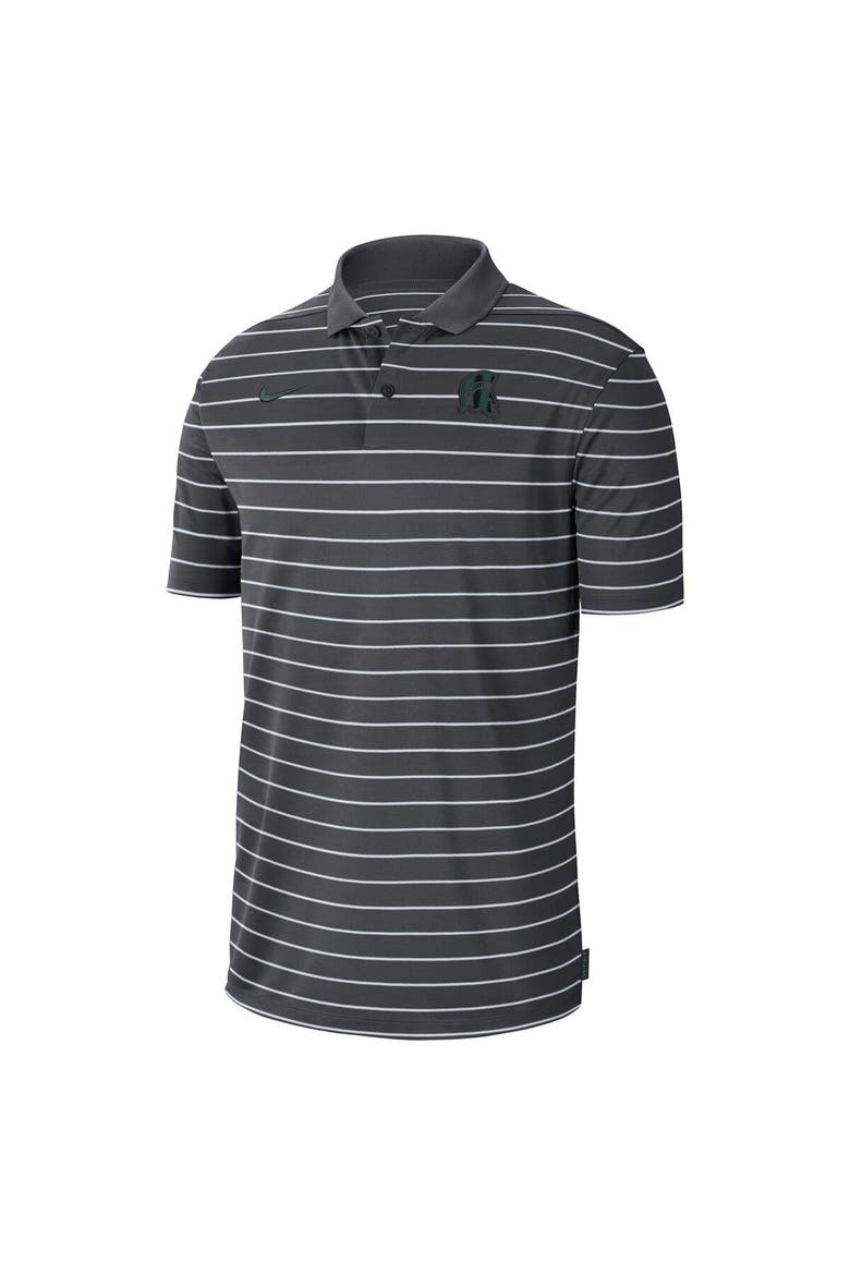 Men's Nike Anthracite Michigan State Spartans 2022 Early Season Coaches Performance Polo, Alternate, color, Anthracite