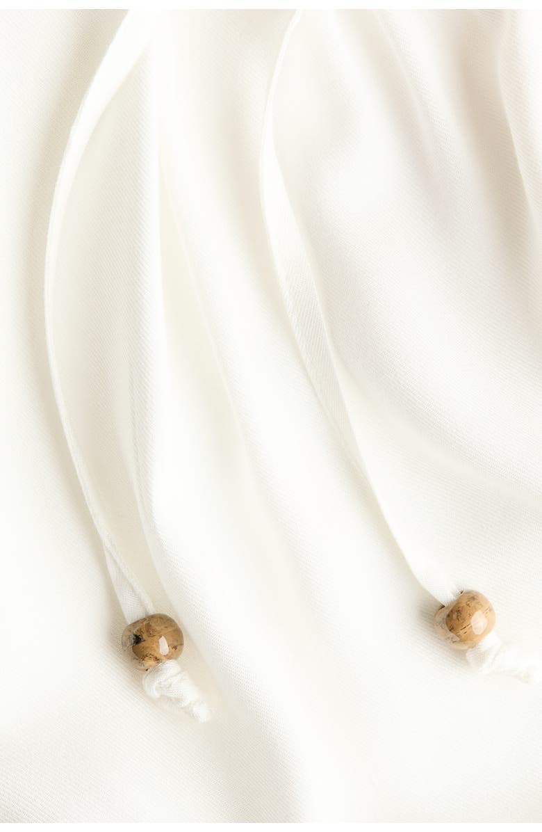 H&M Wide Drawstring Trousers, Alternate, color, Ivory