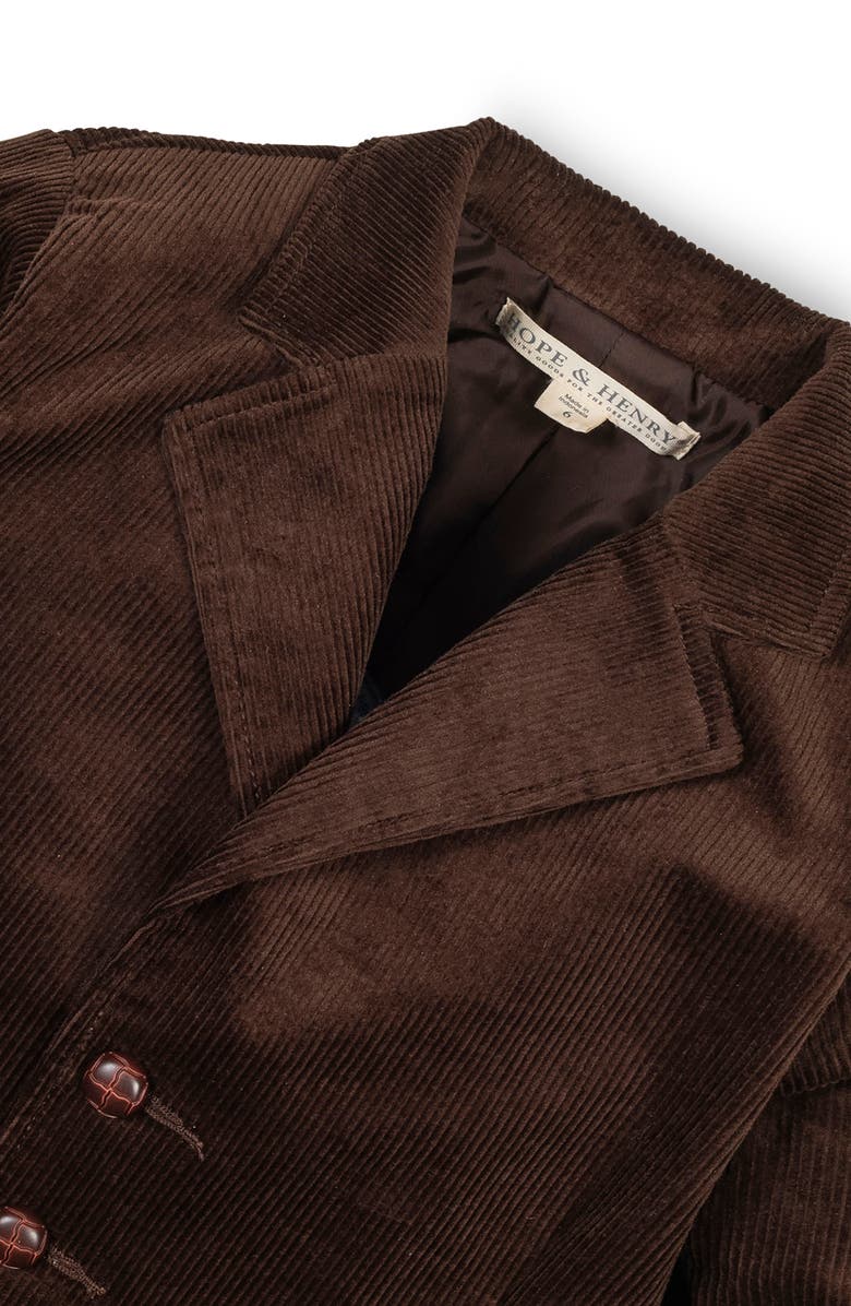 Hope & Henry Kids' Organic Corduroy Blazer, Alternate, color, Chocolate