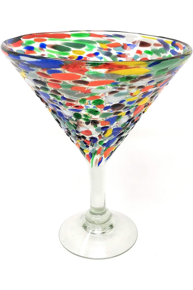 Confetti Rock Modern Margarita Glasses - Set of 4, Alternate, color, Confetti