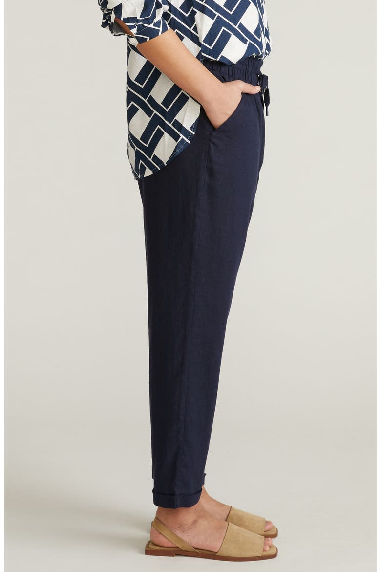 Tapered Drawstring Pants, Alternate, color, NAVY BLUE