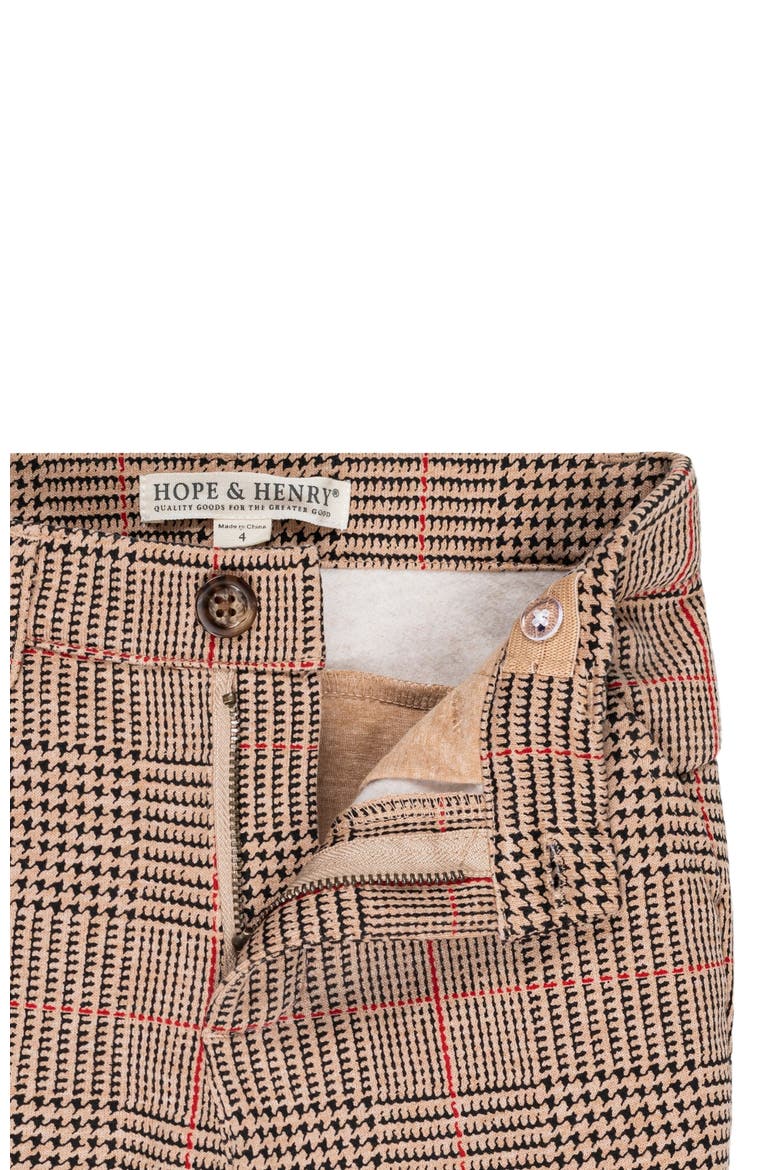 Boys' Fleece Suit Pant, Toddler, Alternate, color, Camel Glen Plaid