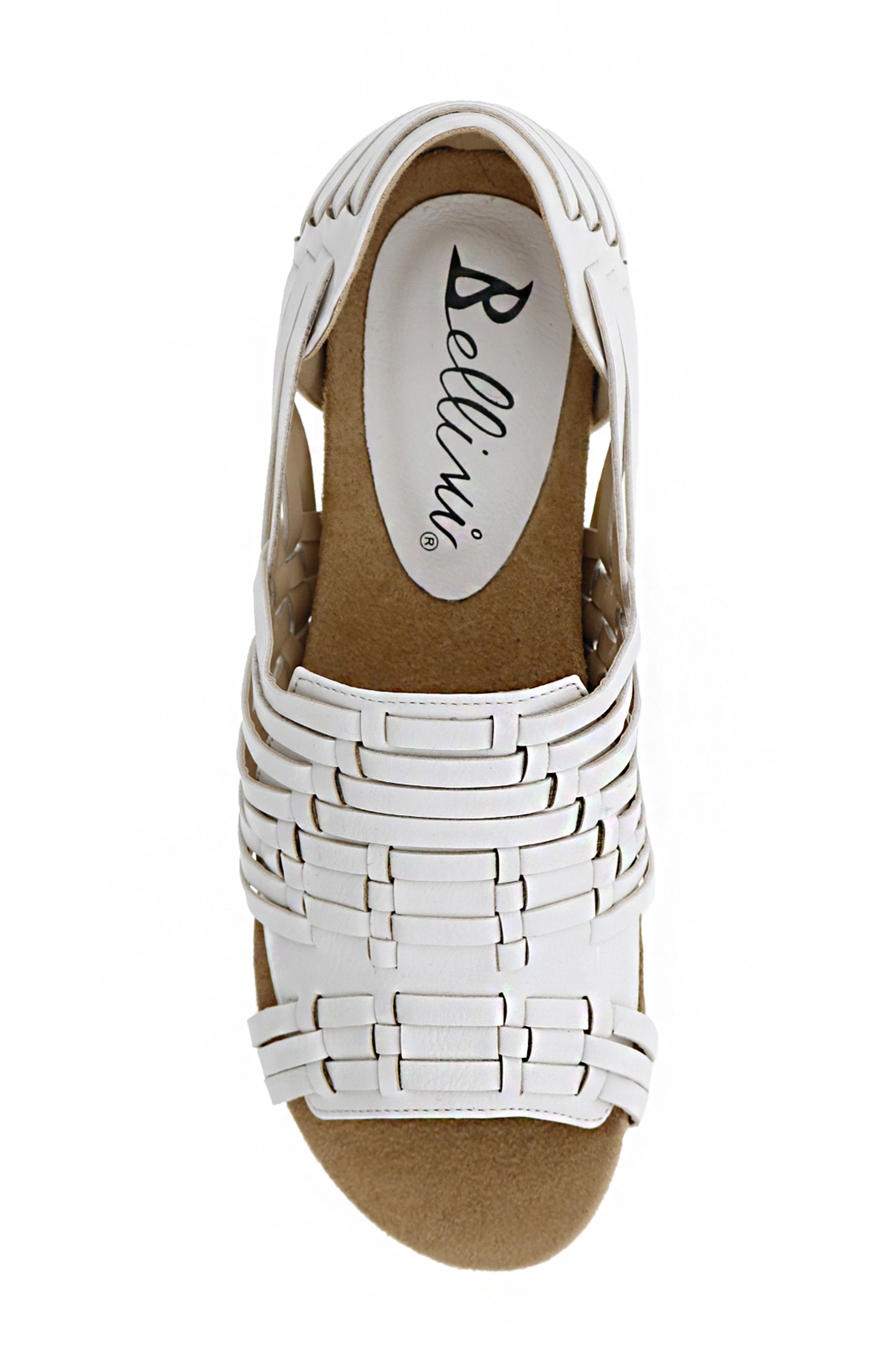 BELLINI Woven Flat Sandal, Alternate, color, White