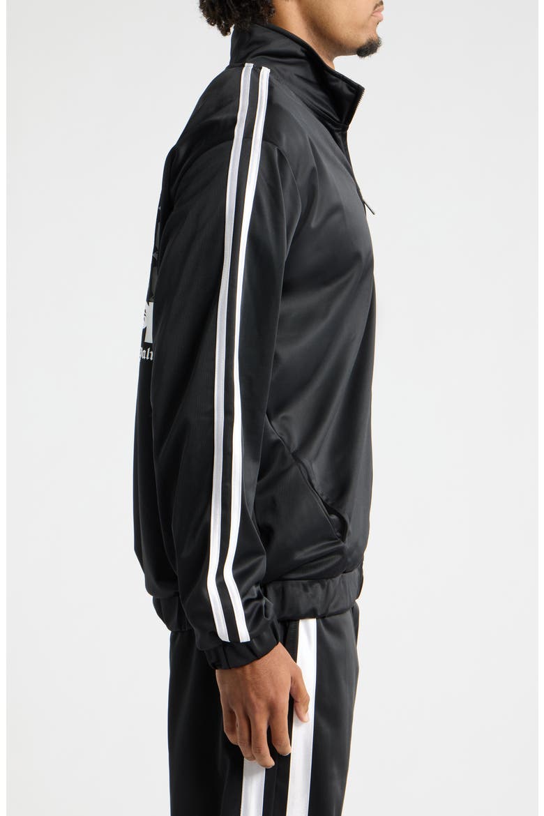 Logo Print Track Jacket, Alternate, color, BLACK BEAUTY