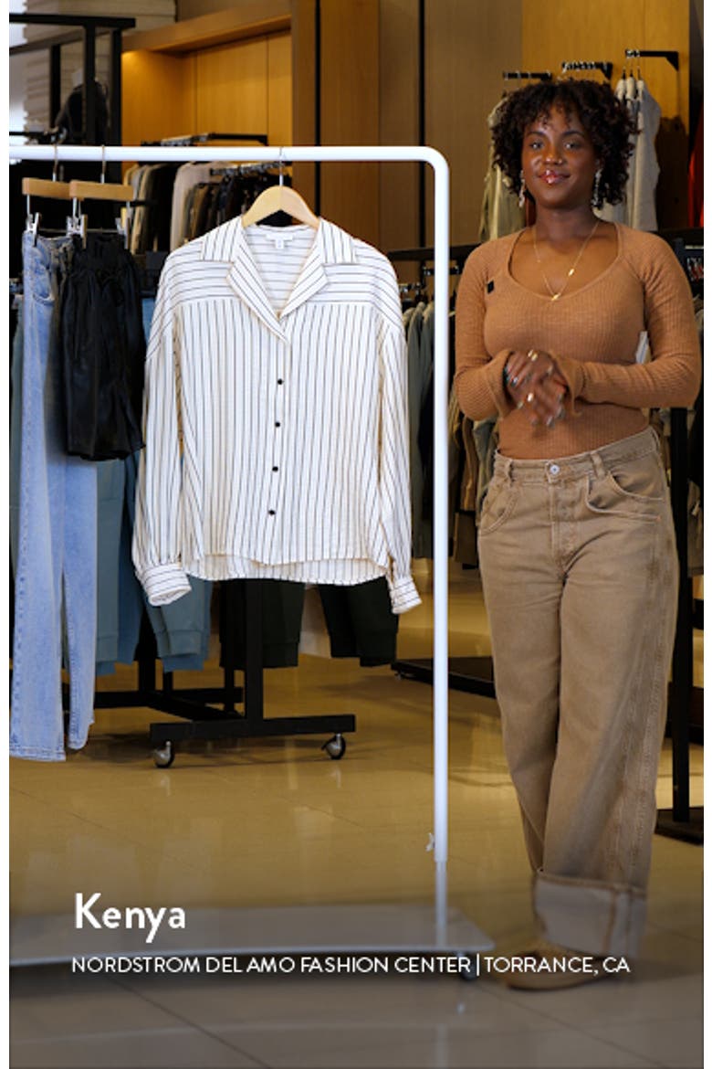 Textured Stripe Button-Up Shirt video