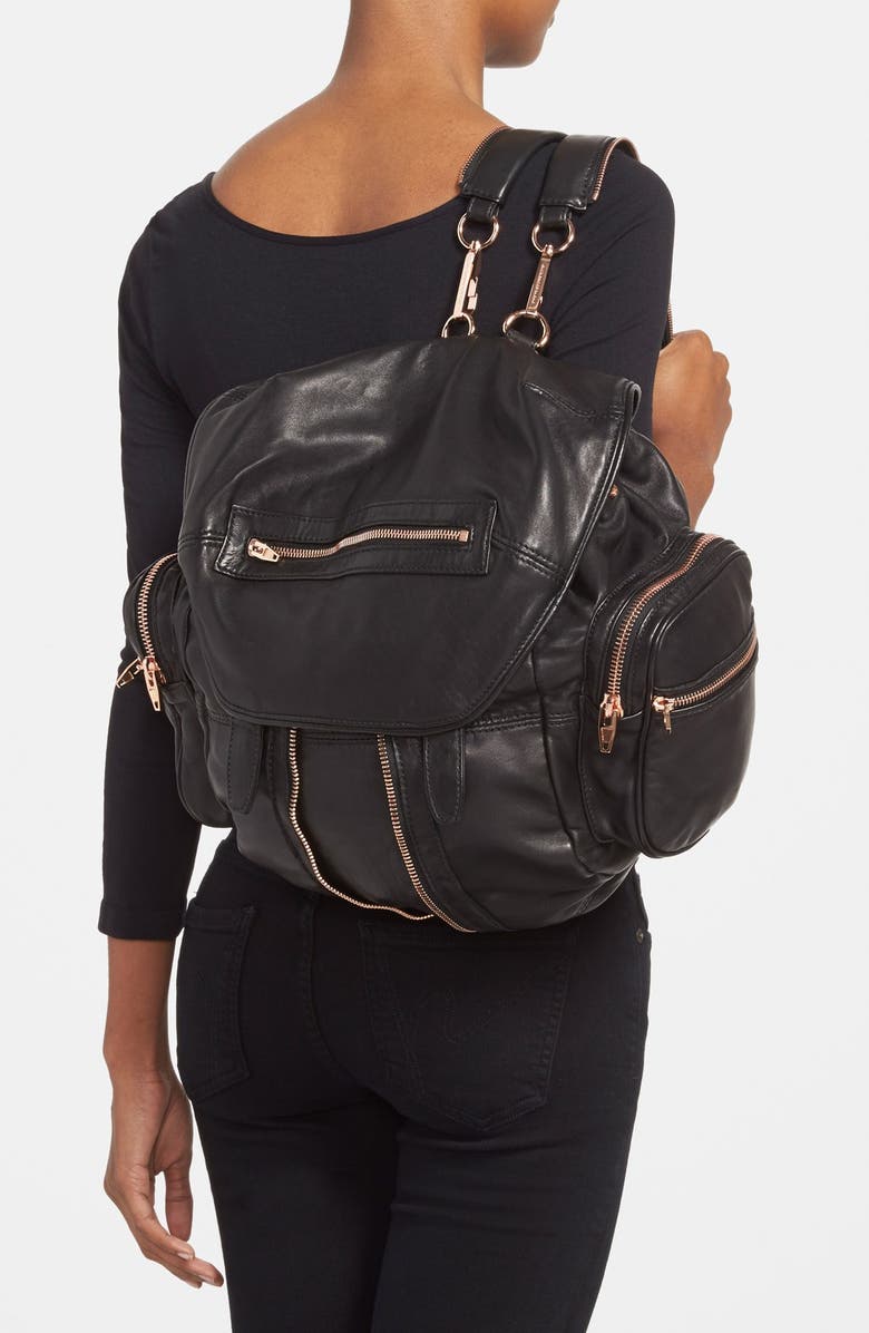 Alexander Wang 'Marti - Rose Gold' Leather Backpack, Alternate, color,