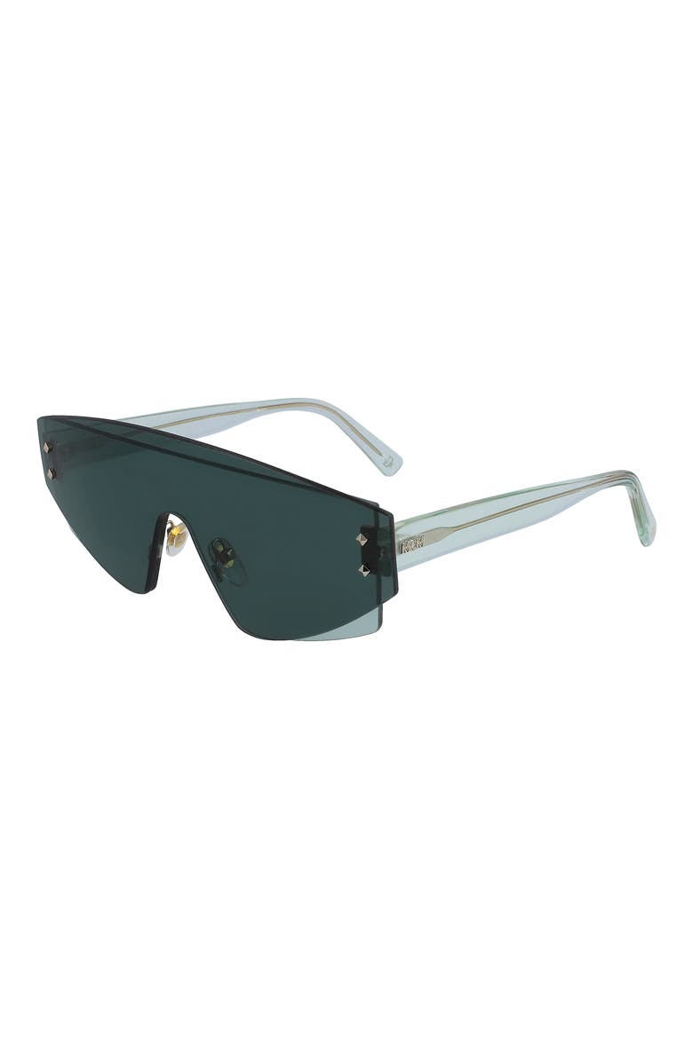 63mm Shield Sunglasses, Alternate, color, GREEN/ GREEN