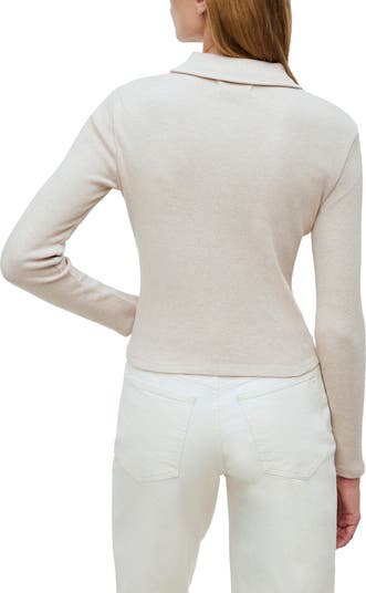 Rib Zip Front Cotton Top