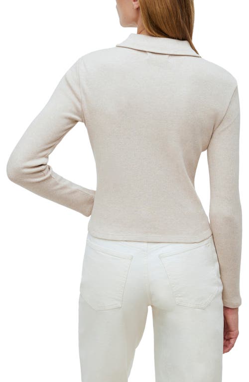 Madewell Rib Zip Front Cotton Top In Brown