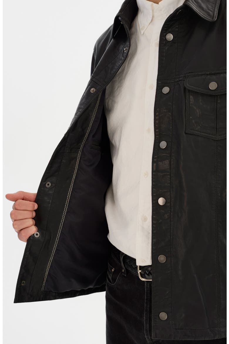 Leather Jacket, Alternate, color, BLACK