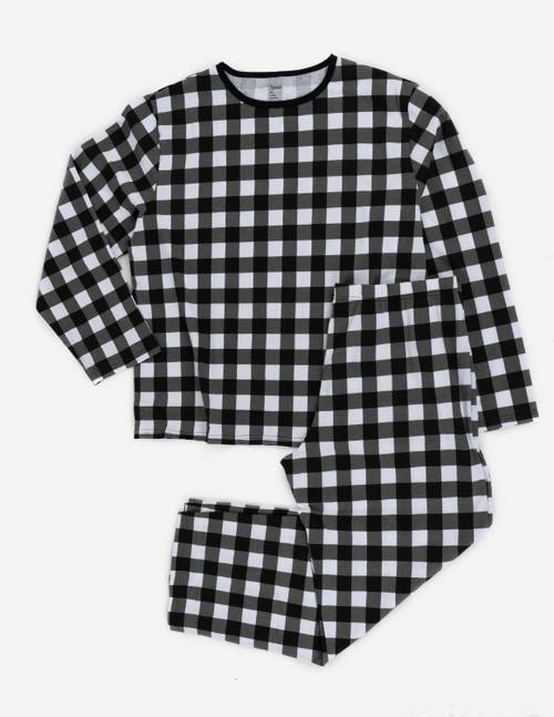 Leveret Cotton Plaid Matching Family Holiday Pajamas In Black