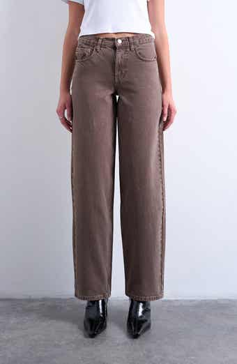Topshop Cinch Low Rise Relaxed Jeans