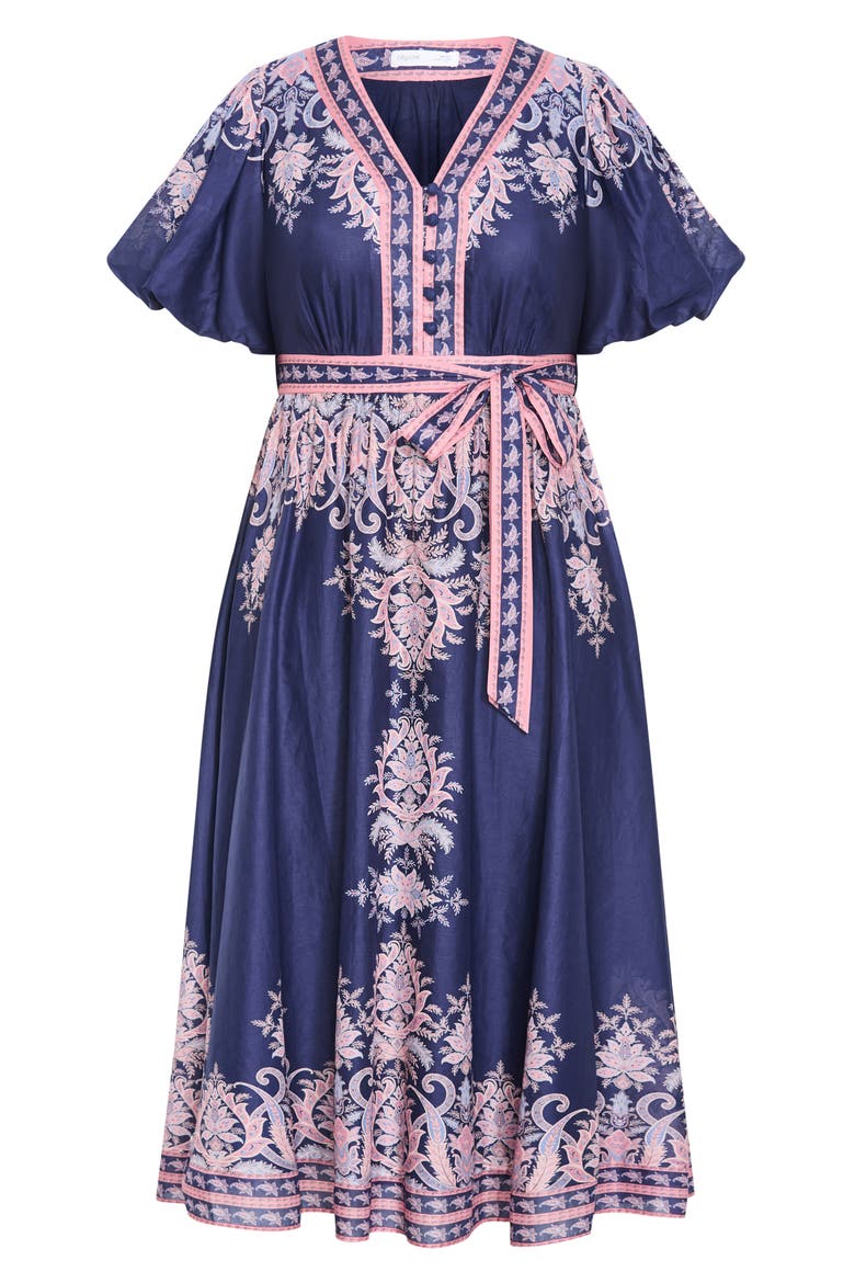 Higher Love Floral Print Maxi Dress, Alternate, color, NAVY HIGHER LOVE