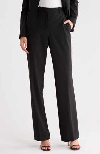 Slim Flare Stretchy Wool Trousers