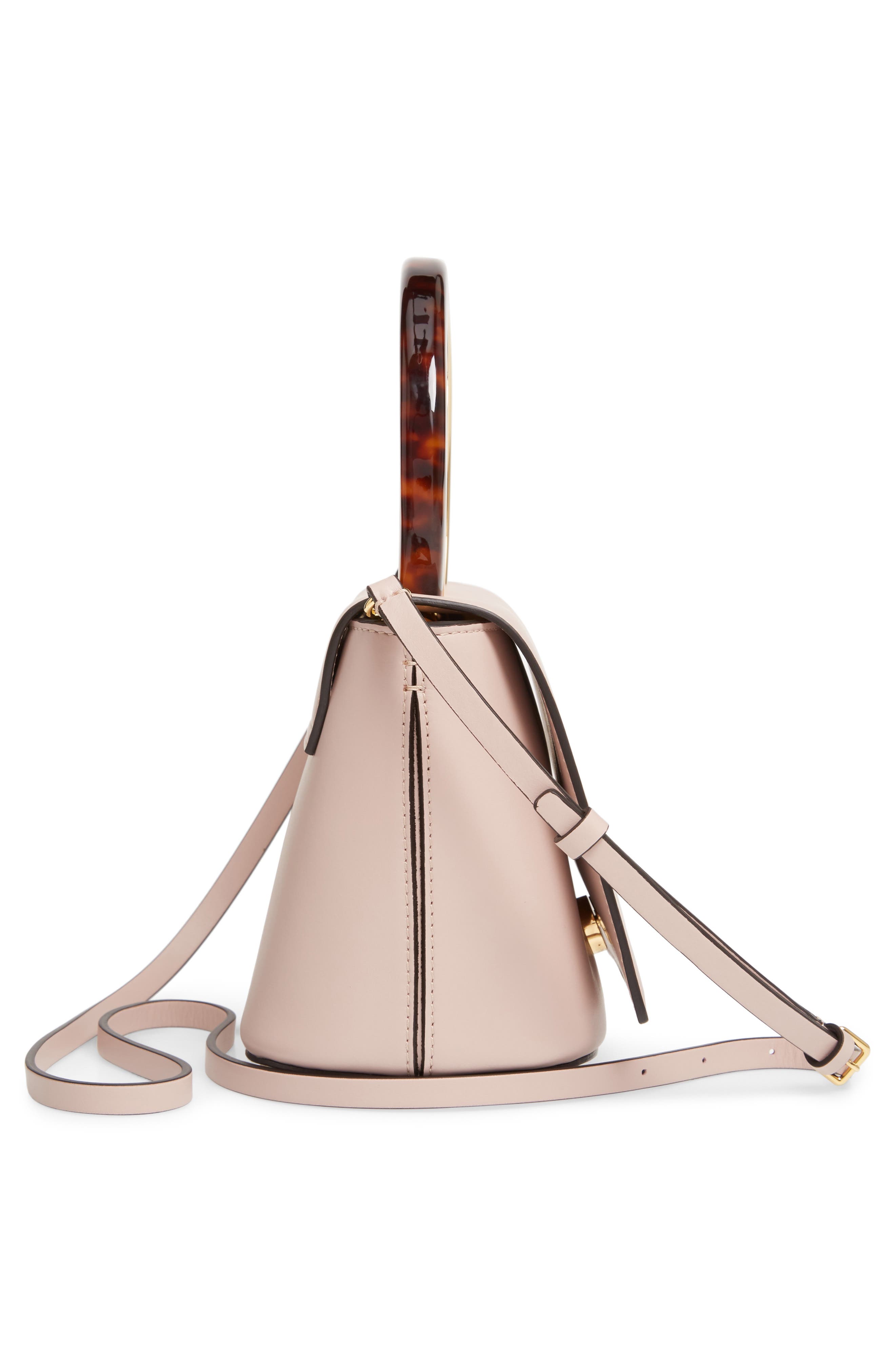 Marni Ring Handle Leather Bag, Alternate, color, 