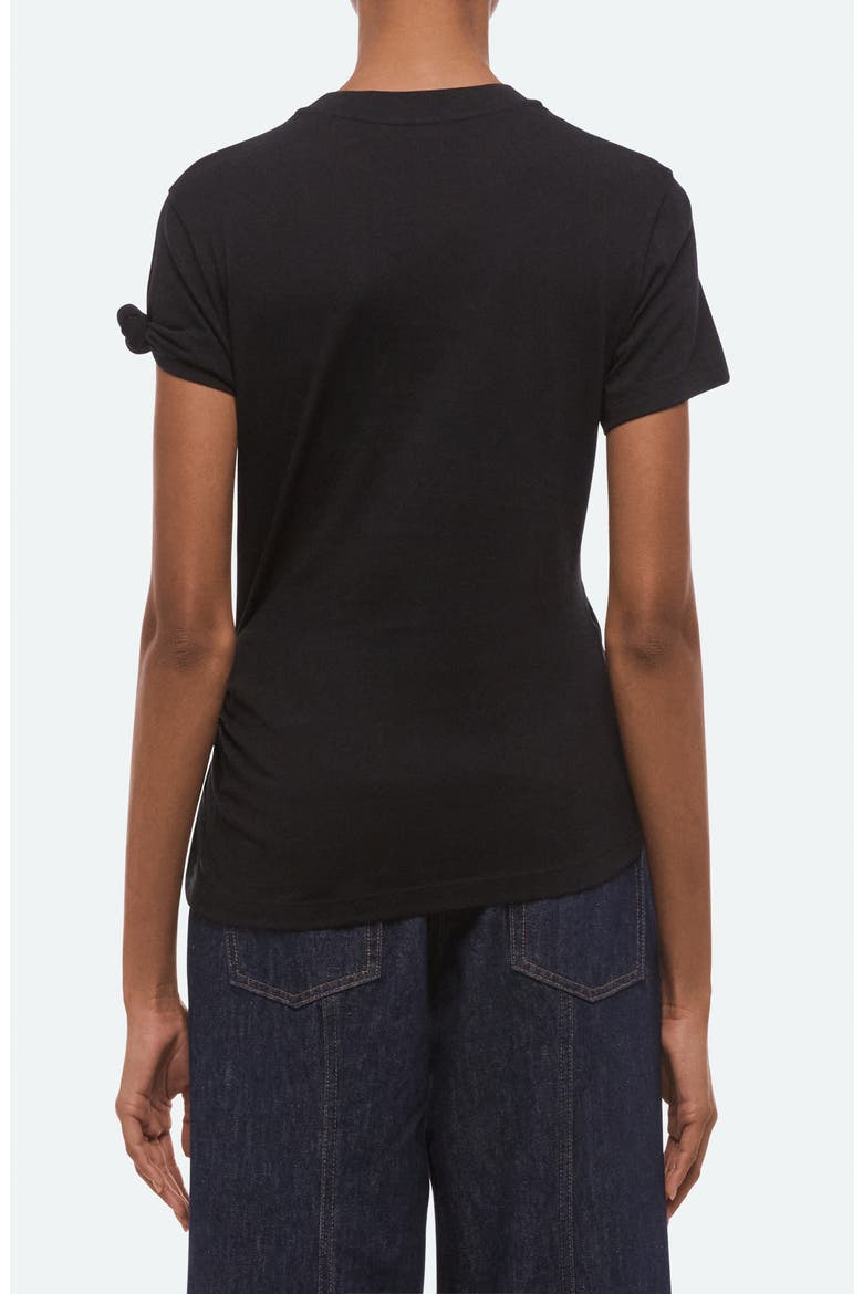 Knot Detail Cotton Baby Tee, Alternate, color, BLACK