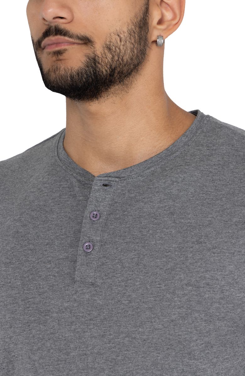 XRAY Long Sleeve Henley, Alternate, color, Charcoal Heather