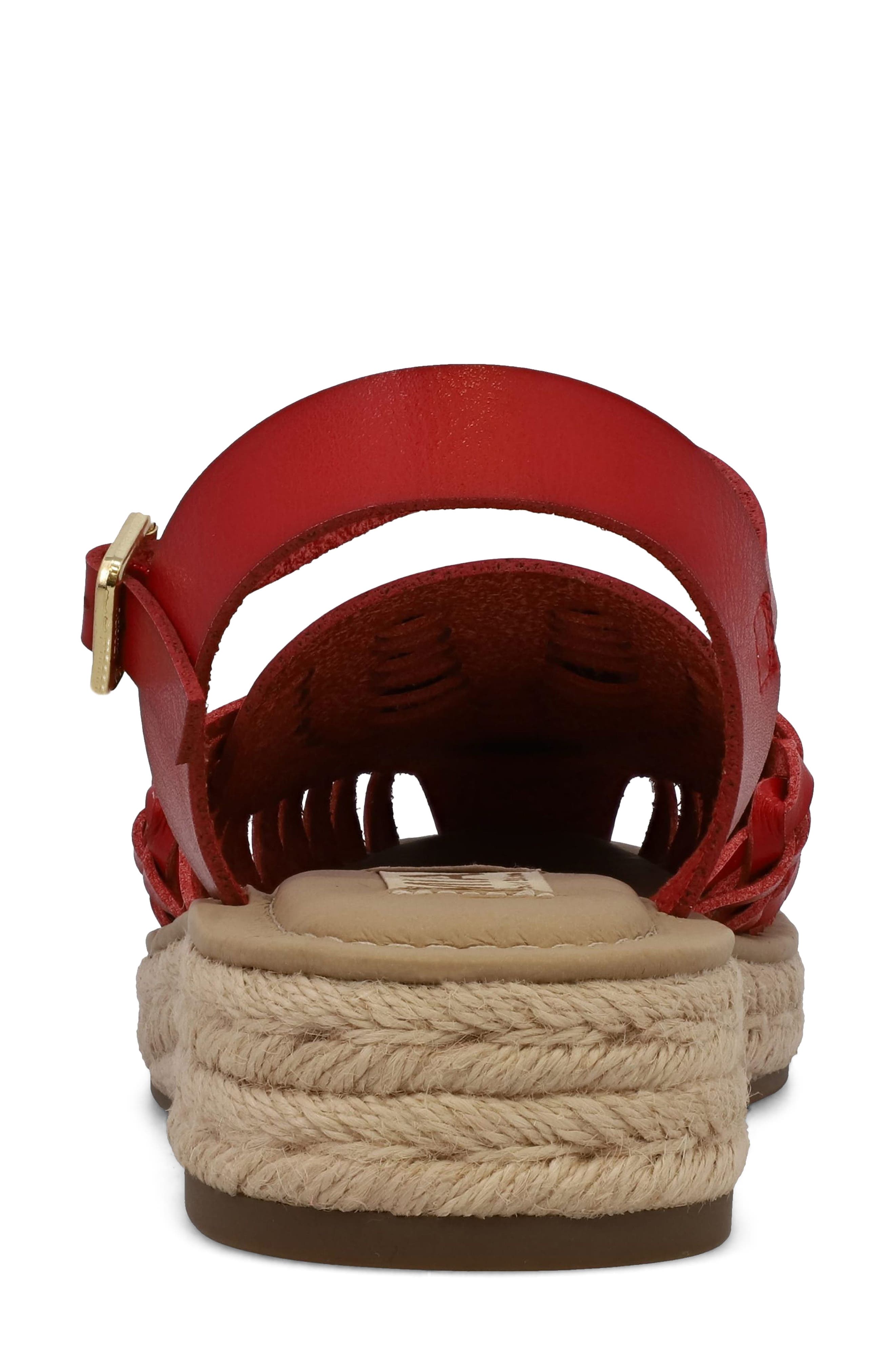 Eshani Ankle Strap Espadrille Sandal, Alternate, color, RED BONANZ