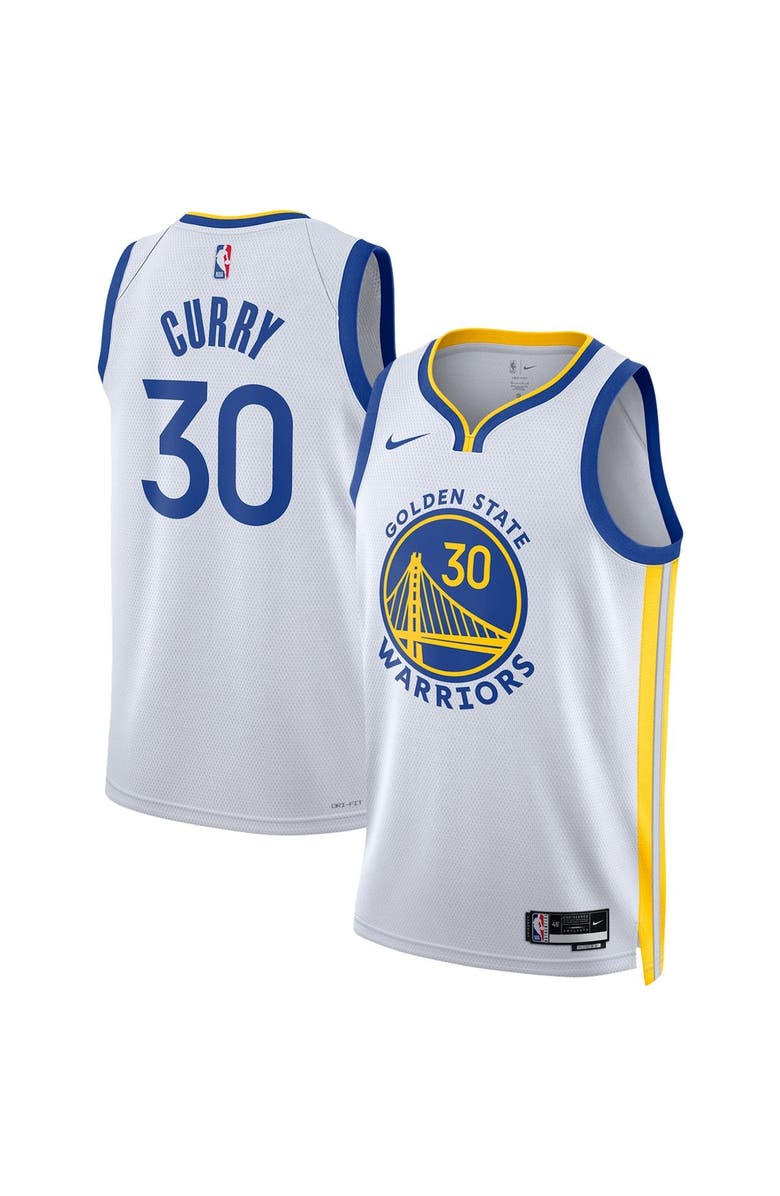 Nike Unisex Nike Stephen Curry White Golden State Warriors Swingman Jersey - Association Edition, Main, color, White