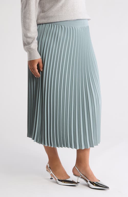 Nordstrom Pleated Midi Skirt In Grey Mineral