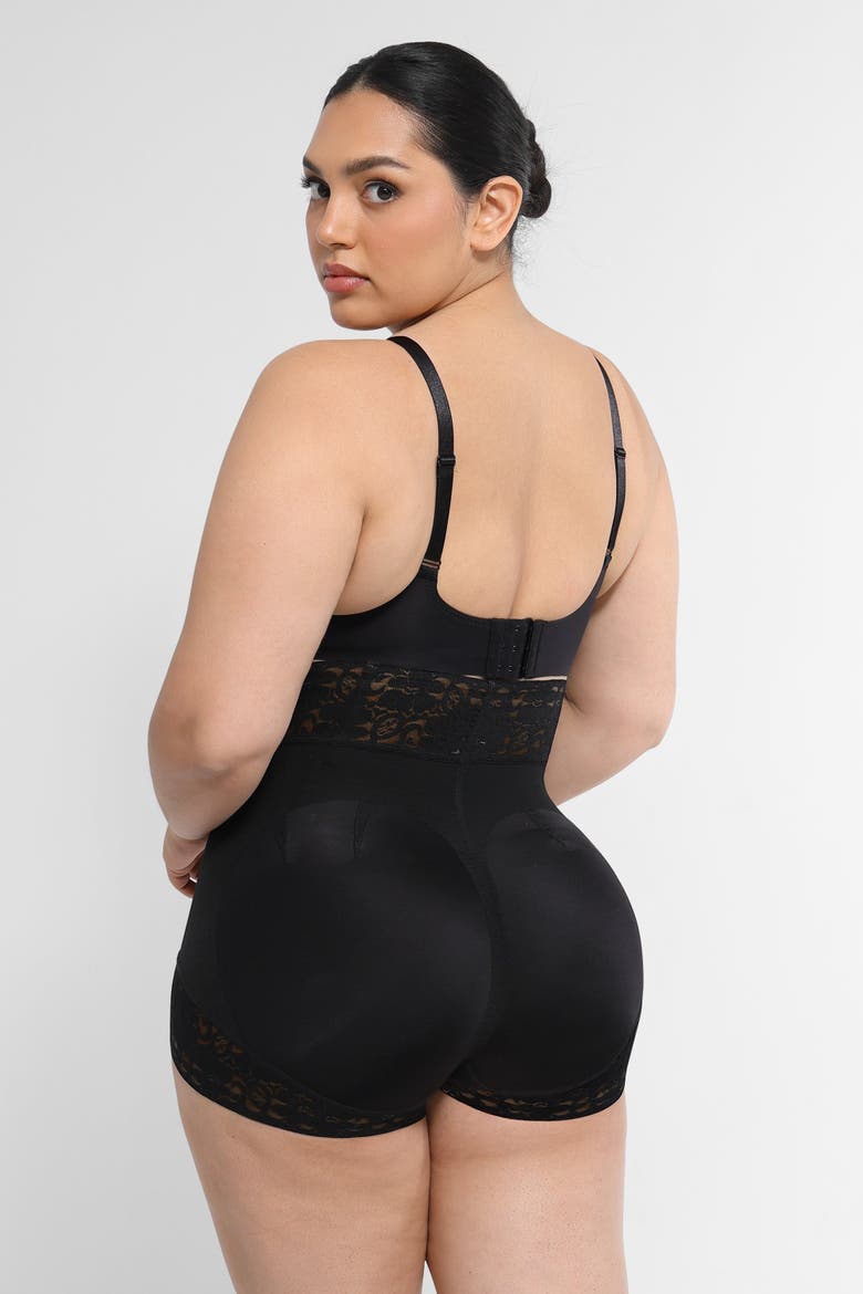 Mid-Rise Butt-Lifting Shaper Panty, Alternate, color, Jet Black