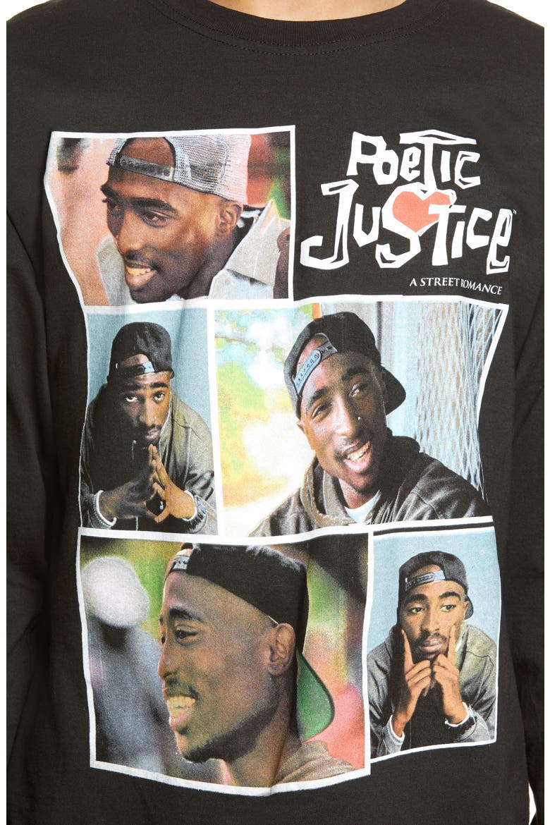 'Poetic Justice' Lucky Collage Men's Graphic Tee, Alternate, color, BLACK