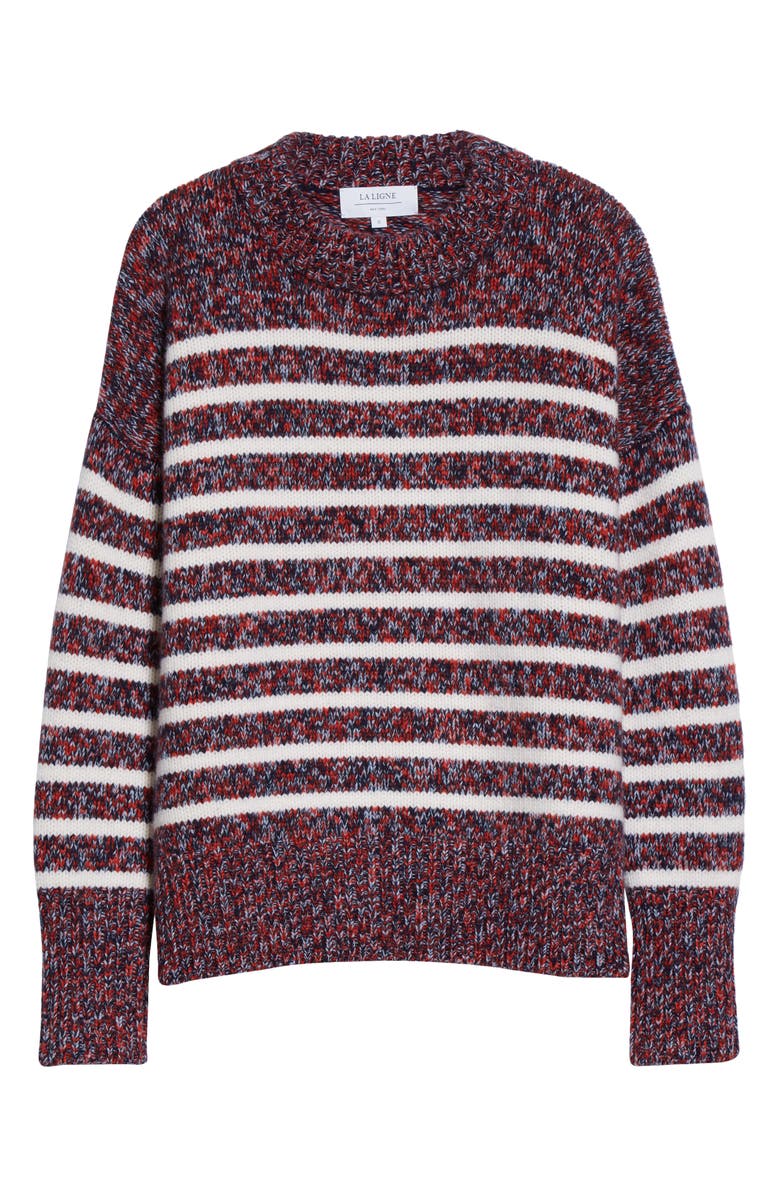 La Ligne Marin Stripe Wool & Cashmere Sweater, Alternate, color, 