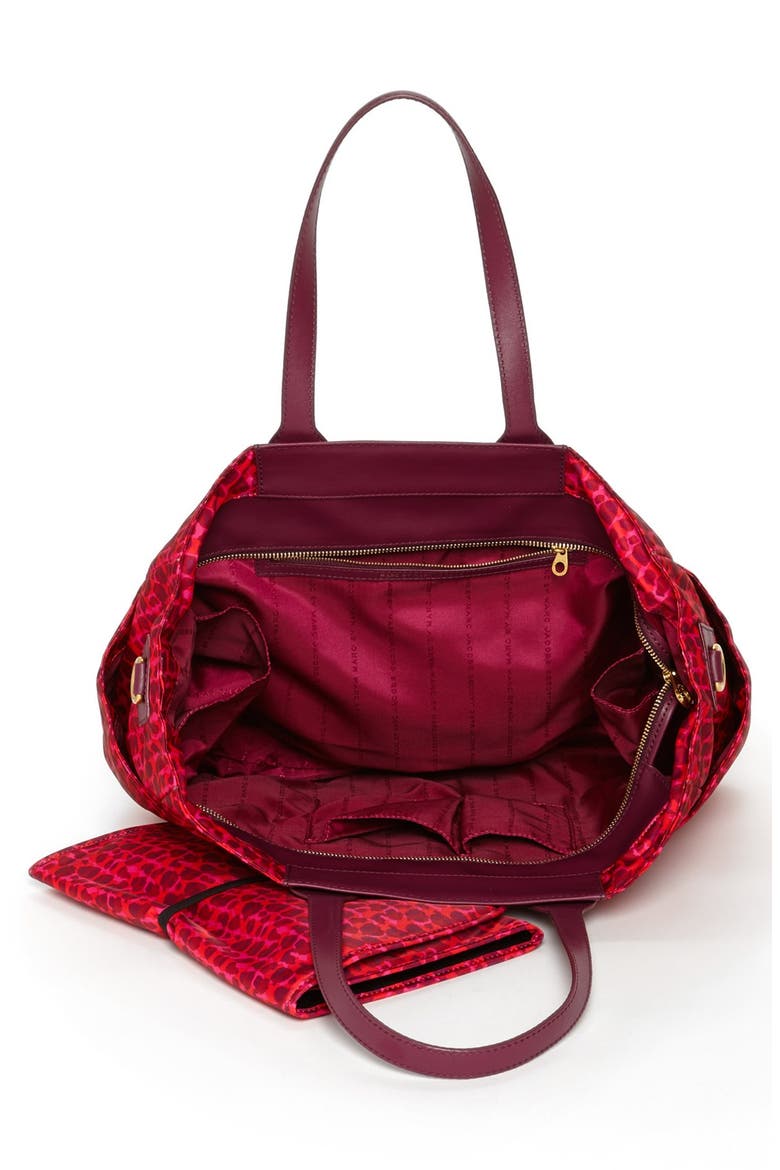 MARC BY MARC JACOBS 'Preppy Nylon Eliz-A-Baby' Diaper Bag, Alternate, color, CARDINAL MULTI