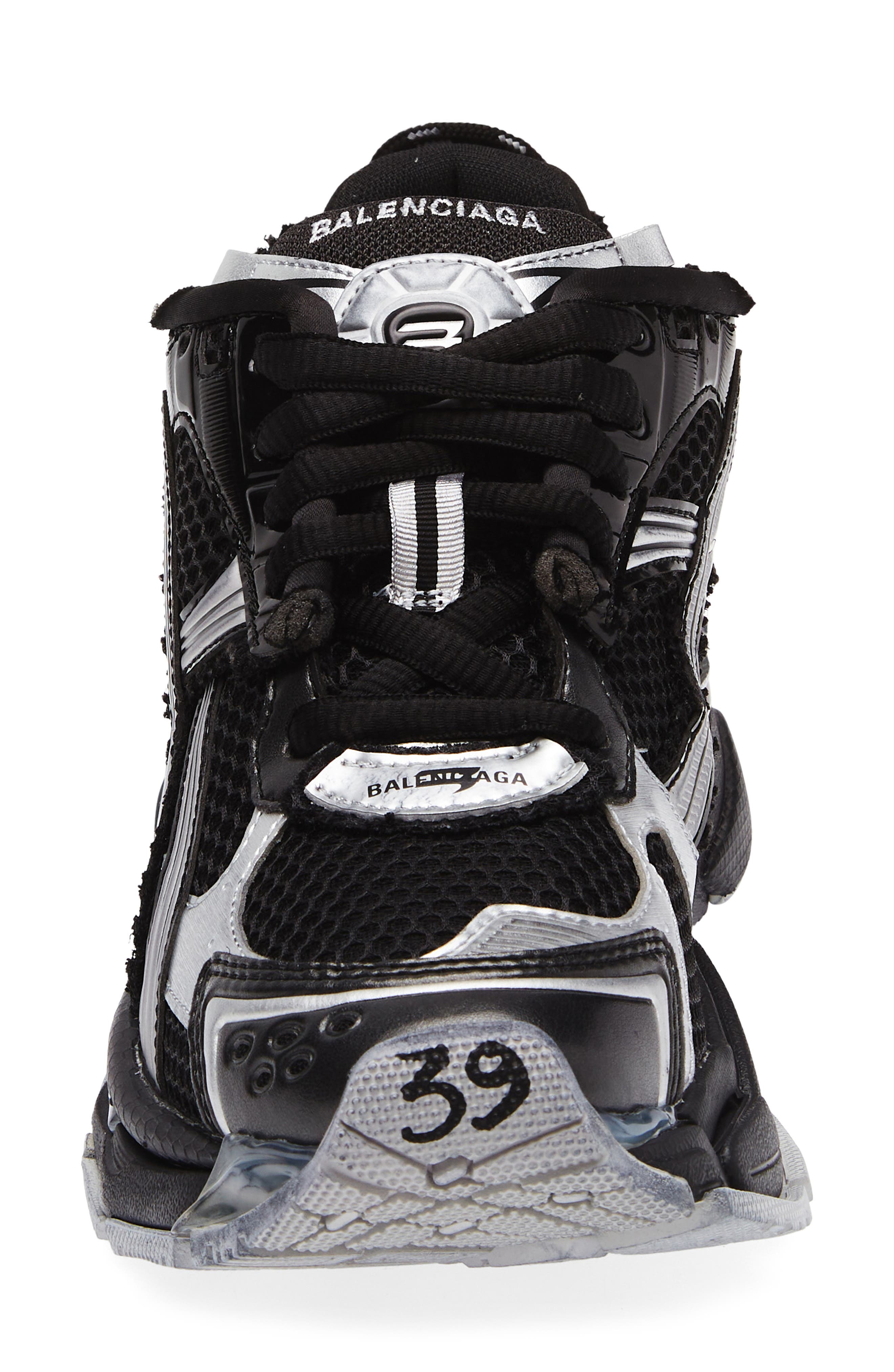 Balenciaga Runner Sneaker, Alternate, color, Black/ Silver