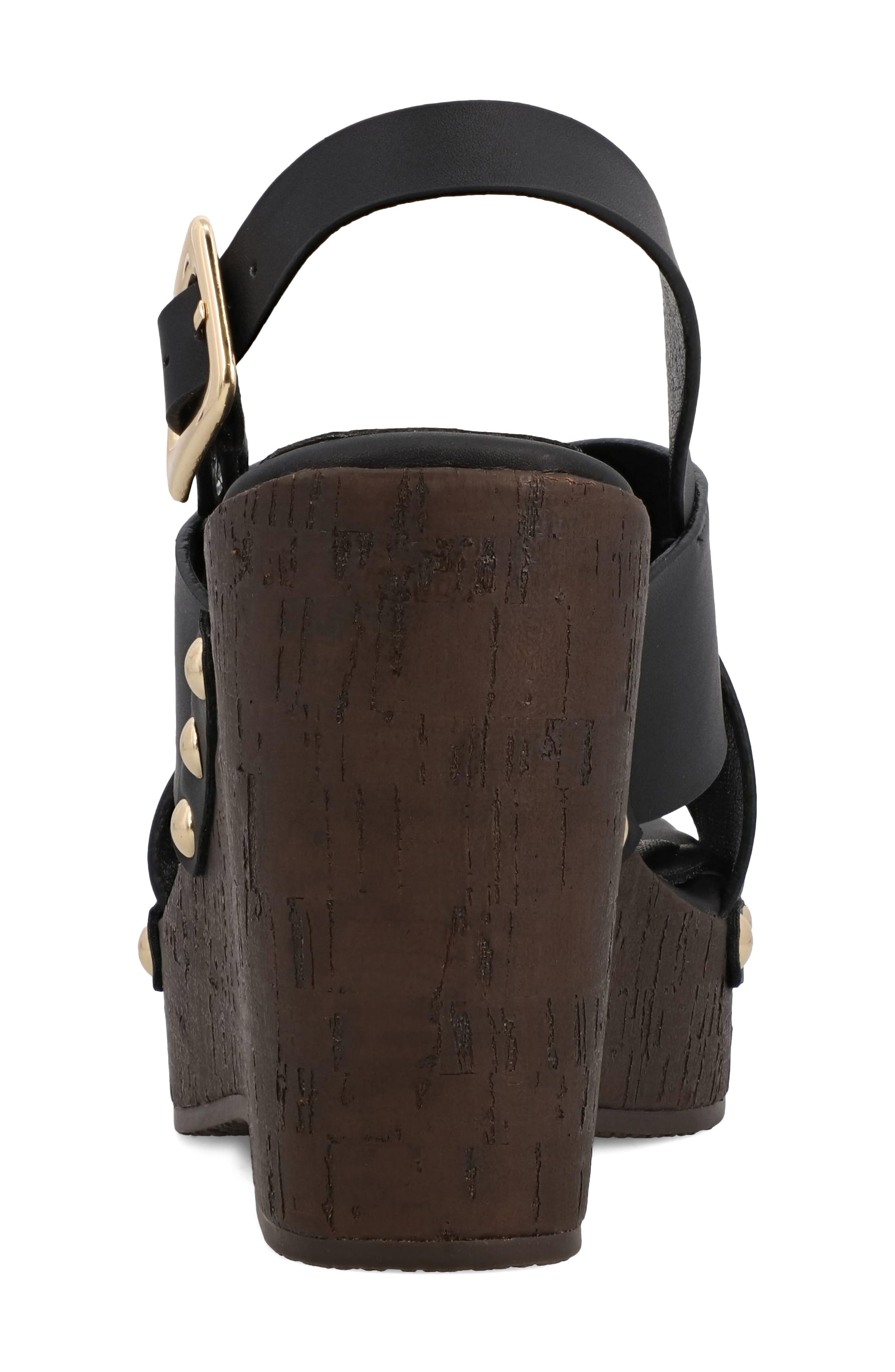 MIA Elleiana Wedge Sandal, Alternate, color, Black