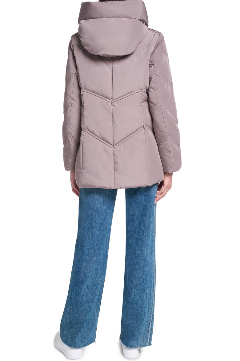 Water Repellent Down & Feather Fill Puffer Jacket, Alternate, color, CASHEW