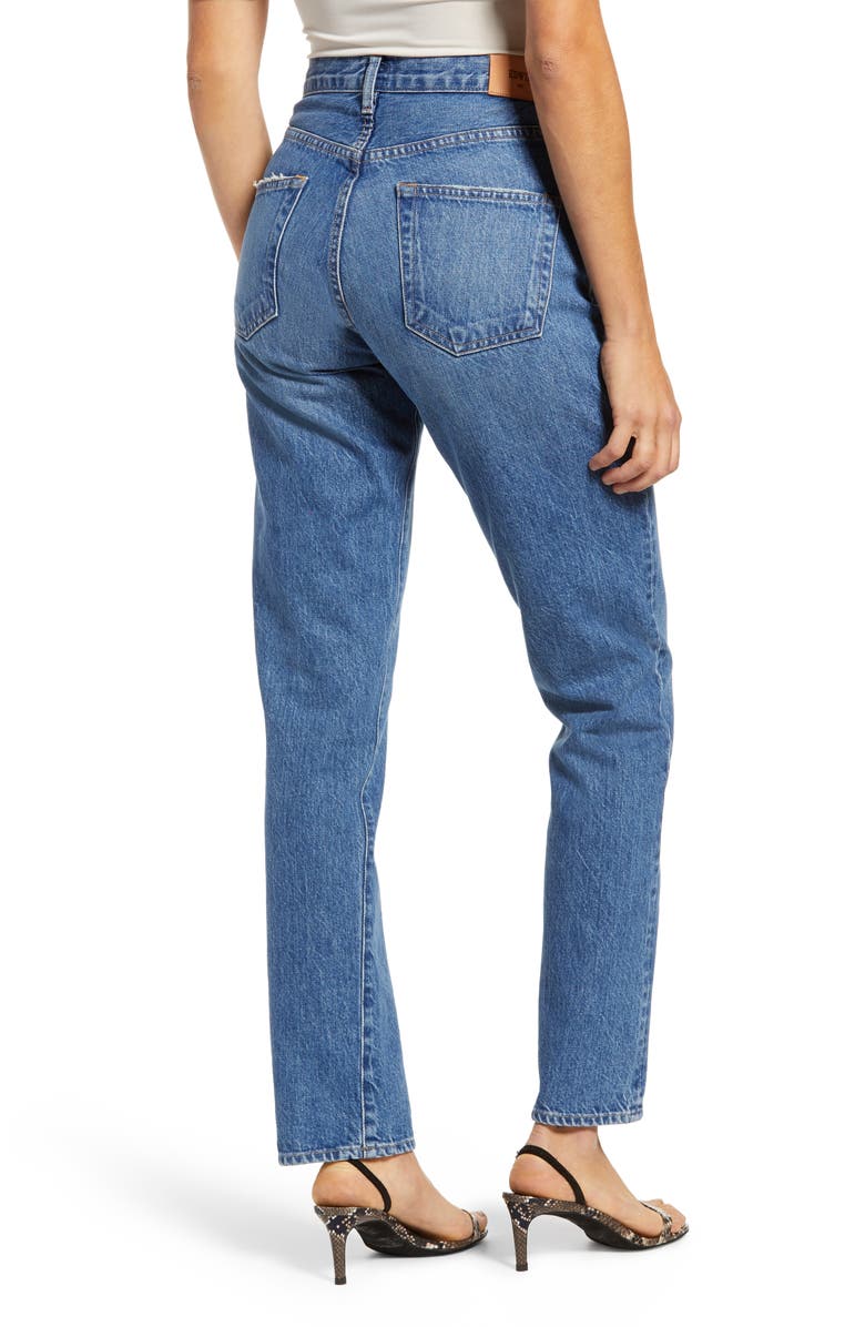 EDWIN Cai High Waist Straight Leg Jeans, Alternate, color, 