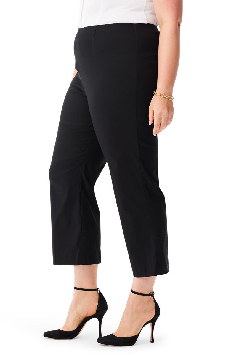 NIC+ZOE Wonderstretch Wide Leg Pull-On Pants, Alternate, color, Black Onyx