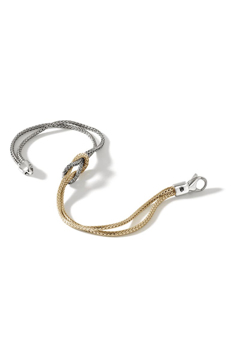 John Hardy Love Knot Bracelet, Alternate, color, Silver/ Gold
